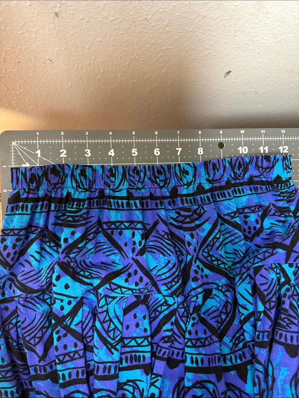 jonathan martin Blue and Teal Printed Circle Skirt